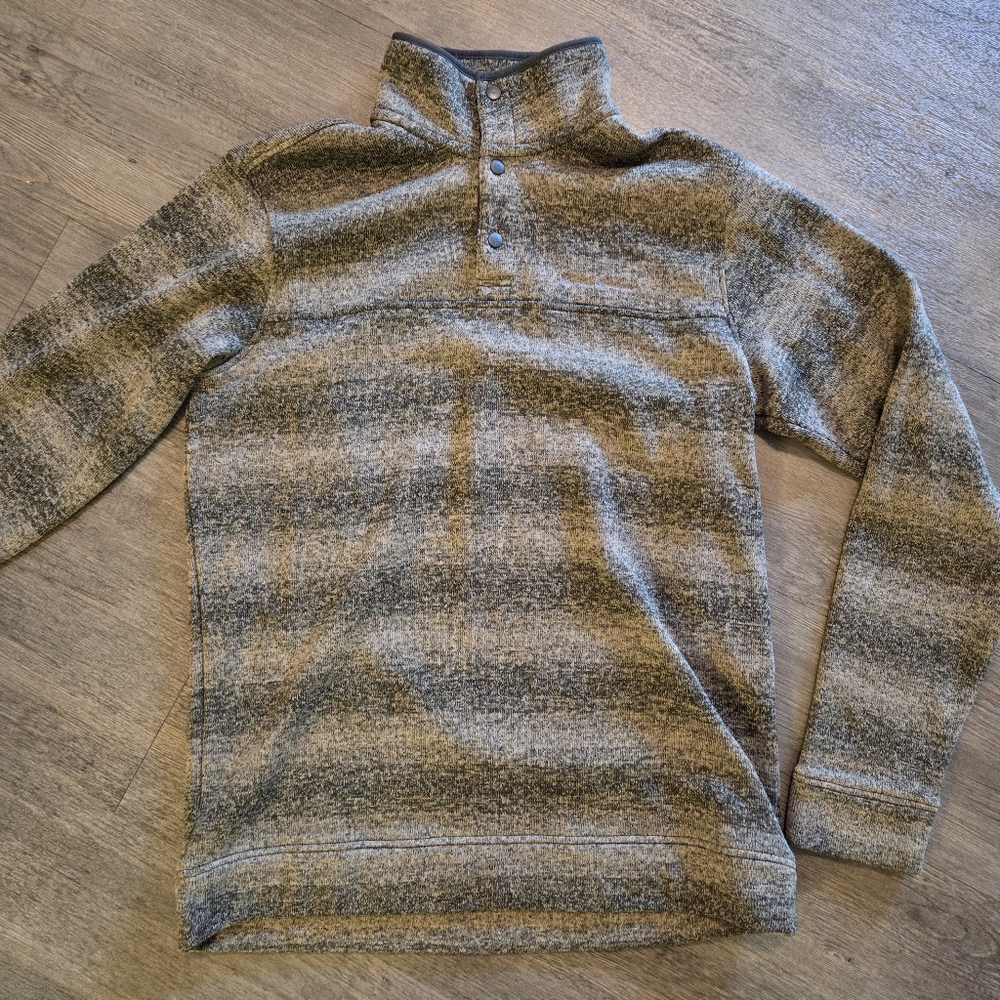 Eddie Bauer • Striped Fleece Pullover Sweater